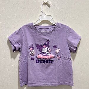 Uniqlo x Sanrio Kuromi Cropped UT (Short-Sleeve Graphic T-Shirt) Size 7-8 Purple